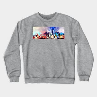 Watercolor New York Skyline Crewneck Sweatshirt